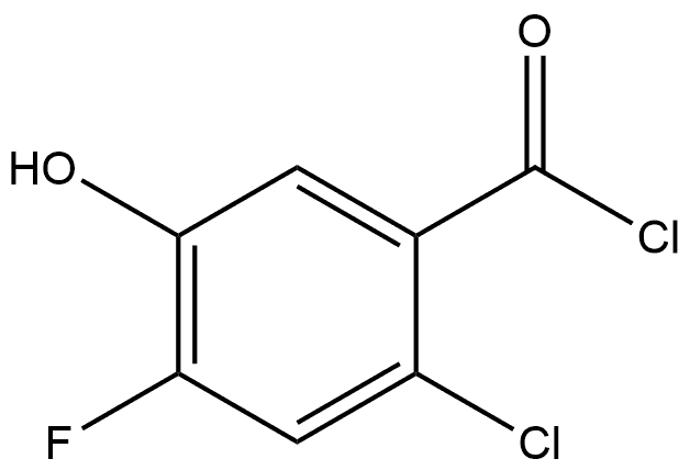 2-Chloro-4-fluoro-5-hydroxybenzoyl chloride Structure