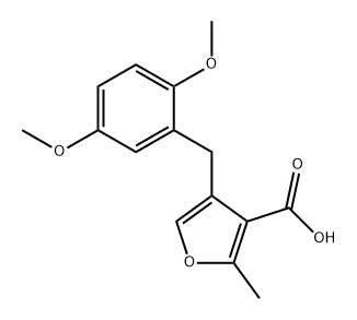 3-Furancarboxylic acid, 4-[(2,5-dimethoxyphenyl)methyl]-2-methyl- Structure