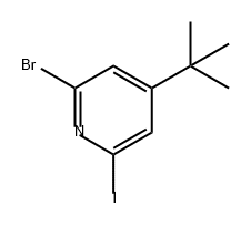 Pyridine, 2-bromo-4-(1,1-dimethylethyl)-6-iodo- 구조식 이미지