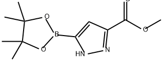 1H-Pyrazole-3-carboxylic acid, 5-(4,4,5,5-tetramethyl-1,3,2-dioxaborolan-2-yl)-, methyl ester Structure