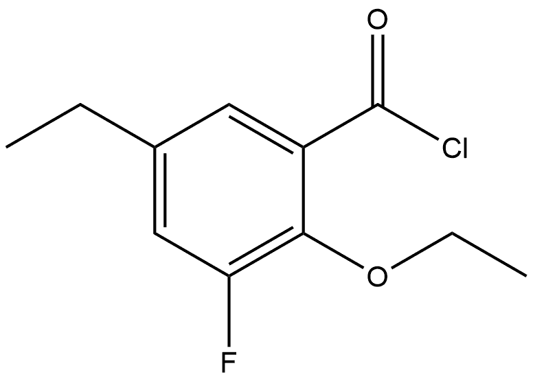 2-Ethoxy-5-ethyl-3-fluorobenzoyl chloride Structure