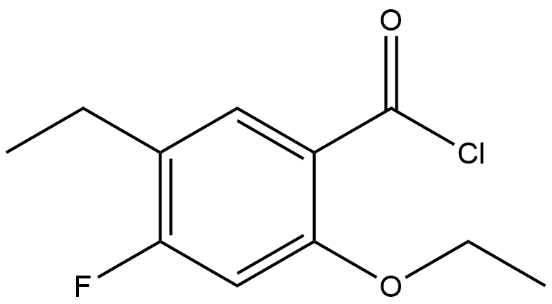 2-Ethoxy-5-ethyl-4-fluorobenzoyl chloride Structure