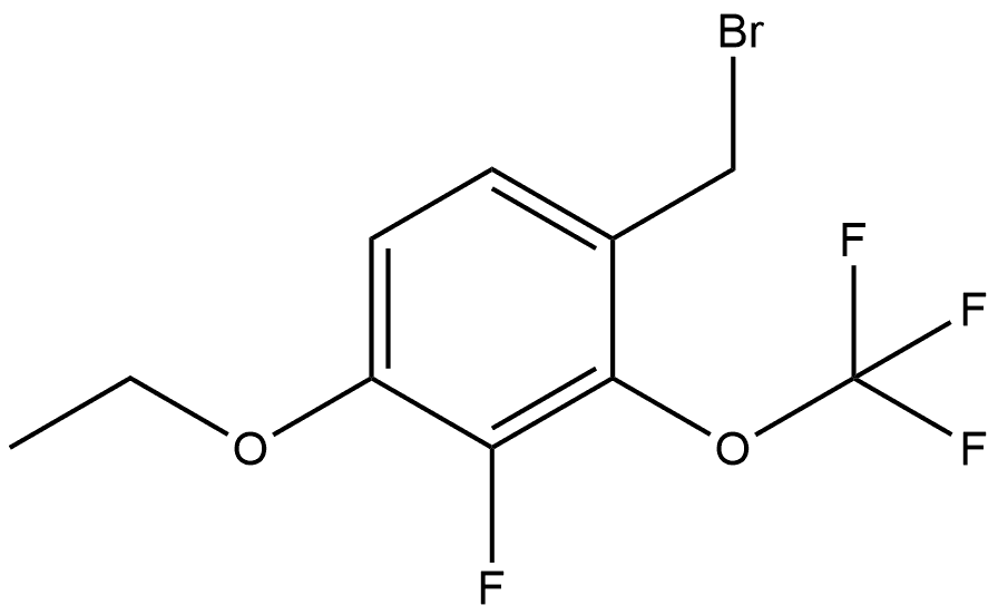 1-(Bromomethyl)-4-ethoxy-3-fluoro-2-(trifluoromethoxy)benzene Structure