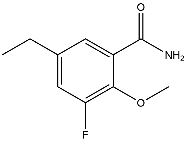 5-Ethyl-3-fluoro-2-methoxybenzamide Structure