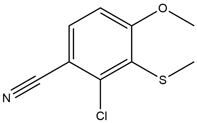 2-Chloro-4-methoxy-3-(methylthio)benzonitrile Structure