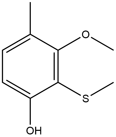 3-Methoxy-4-methyl-2-(methylthio)phenol Structure