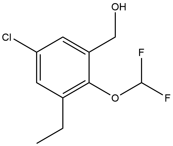 5-Chloro-2-(difluoromethoxy)-3-ethylbenzenemethanol Structure