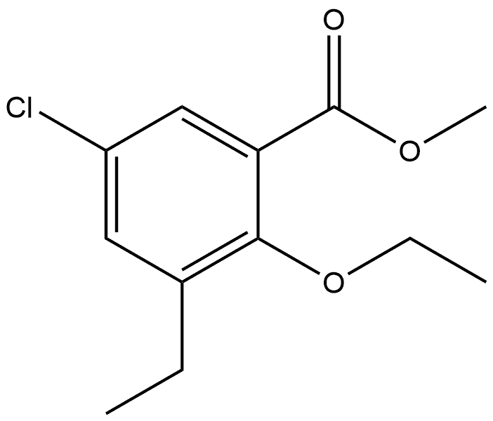 Methyl 5-chloro-2-ethoxy-3-ethylbenzoate Structure