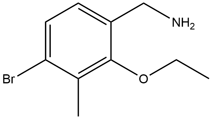 4-Bromo-2-ethoxy-3-methylbenzenemethanamine Structure