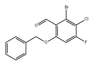 Benzaldehyde, 2-bromo-3-chloro-4-fluoro-6-(phenylmethoxy)- 구조식 이미지