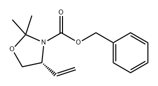 3-Oxazolidinecarboxylic acid, 4-ethenyl-2,2-dimethyl-, phenylmethyl ester, (4R)- Structure