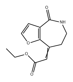 Acetic acid, 2-(4,5,6,7-tetrahydro-4-oxo-8H-furo[3,2-c]azepin-8-ylidene)-, ethyl ester 구조식 이미지