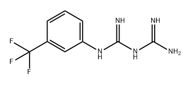 Imidodicarbonimidic diamide, N-[3-(trifluoromethyl)phenyl]- Structure