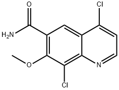 6-Quinolinecarboxamide, 4,8-dichloro-7-methoxy- Structure