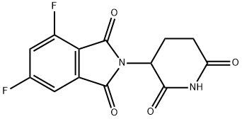 1H-Isoindole-1,3(2H)-dione, 2-(2,6-dioxo-3-piperidinyl)-4,6-difluoro- Structure