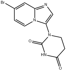 2,4(1H,3H)-Pyrimidinedione, 1-(7-bromoimidazo[1,2-a]pyridin-3-yl)dihydro- Structure