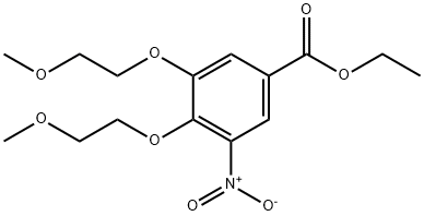 Benzoic acid, 3,4-bis(2-methoxyethoxy)-5-nitro-, ethyl ester Structure