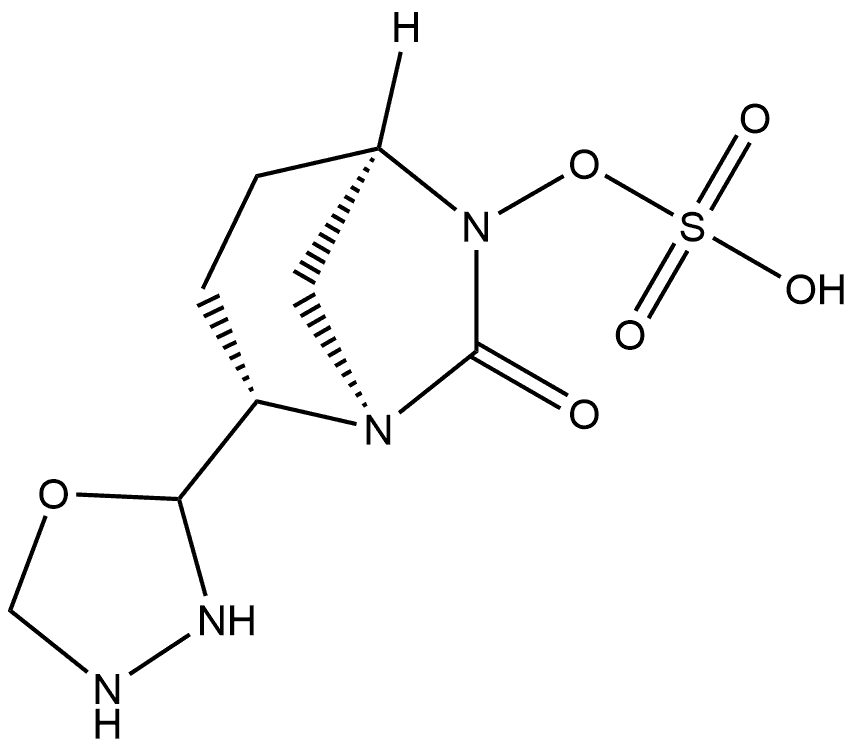 Sulfuric acid, mono[(1R,2S,5R)-2-(1,3,4-
oxadiazolidin-2-yl)-7-oxo-1,6-diazabicyclo
[3.2.1]oct-6-yl] ester, rel- Structure