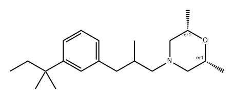 Morpholine, 4-[3-[3-(1,1-dimethylpropyl)phenyl]-2-methylpropyl]-2,6-dimethyl-, (2R,6S)-rel- Structure