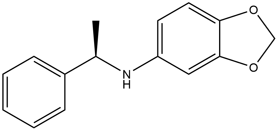 N-[(1R)-1-Phenylethyl]-1,3-benzodioxol-5-amine Structure