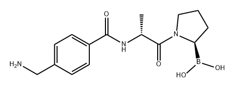 Boronic acid, B-[(2R)-1-[(2R)-2-[[4-(aminomethyl)benzoyl]amino]-1-oxopropyl]-2-pyrrolidinyl]- 구조식 이미지