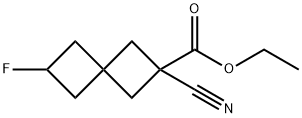 Spiro[3.3]heptane-2-carboxylic acid, 2-cyano-6-fluoro-, ethyl ester 구조식 이미지