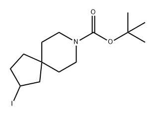 8-Azaspiro[4.5]decane-8-carboxylic acid, 2-iodo-, 1,1-dimethylethyl ester Structure