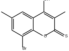 2H-1-Benzopyran-2-thione, 8-bromo-4-hydroxy-3,6-dimethyl- Structure