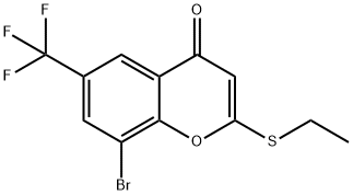 8-bromo-2-ethylsulfanyl-6-(trifluoromethyl)chromen-4-one Structure