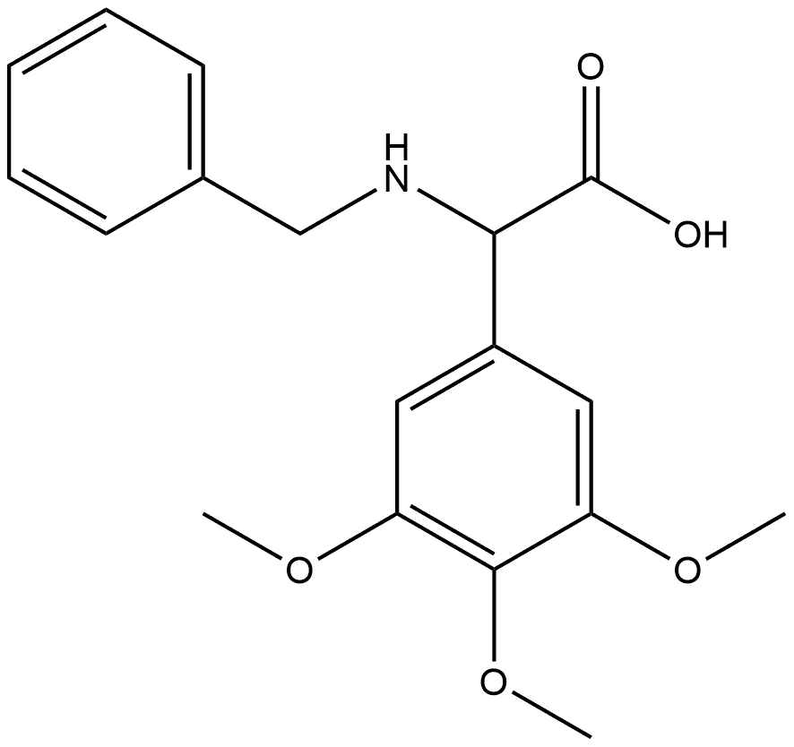 Benzeneacetic acid, 3,4,5-trimethoxy-α-[(phenylmethyl)amino]- 구조식 이미지
