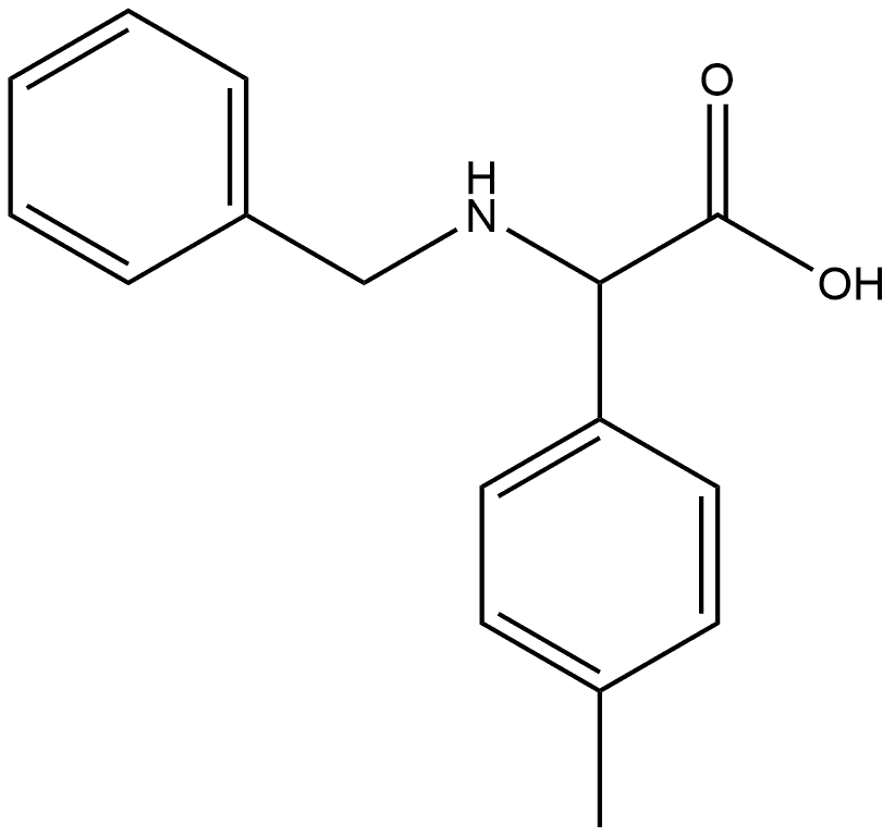 Benzeneacetic acid, 4-methyl-α-[(phenylmethyl)amino]- Structure