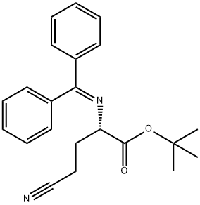 Butanoic acid, 4-cyano-2-[(diphenylmethylene)amino]-, 1,1-dimethylethyl ester, (2S)- 구조식 이미지