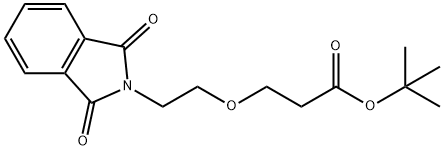 Propanoic acid, 3-[2-(1,3-dihydro-1,3-dioxo-2H-isoindol-2-yl)ethoxy]-, 1,1-dimethylethyl ester Structure