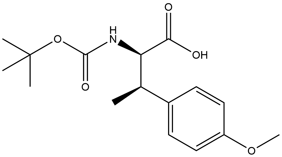 (2R,3R)-2-tert-Butoxycarbonylamino-3-(4-methoxy-phenyl)-butyric acid Structure