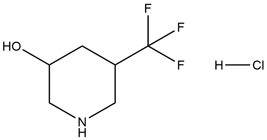 5-Trifluoromethyl-piperidin-3-ol hydrochloride Structure