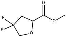 2-Furancarboxylic acid, 4,4-difluorotetrahydro-, methyl ester Structure