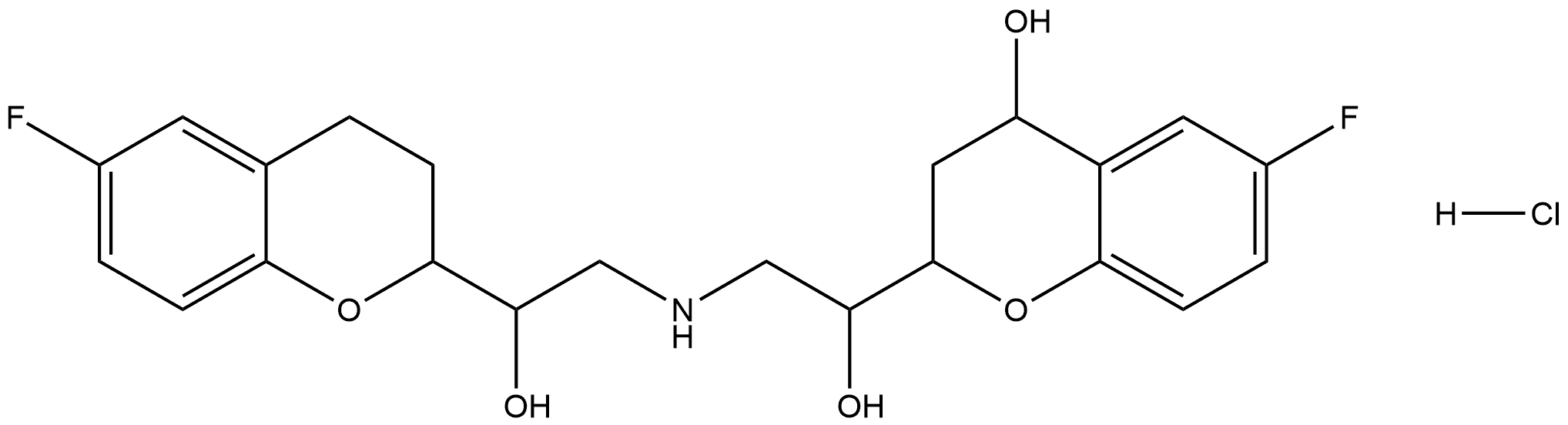 4-hydroxy Nebivolol (hydrochloride) Structure