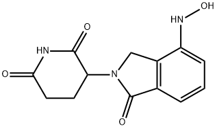 2,6-Piperidinedione, 3-[1,3-dihydro-4-(hydroxyamino)-1-oxo-2H-isoindol-2-yl]- 구조식 이미지