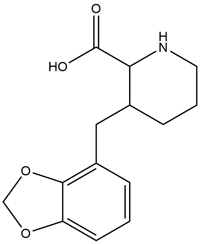 3-(1,3-benzodioxol-4-ylmethyl)piperidine-2-carboxylic acid Structure