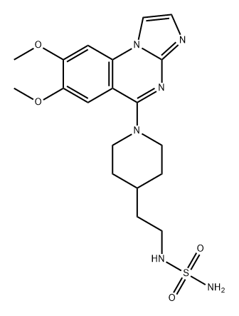 Sulfamide, N-[2-[1-(7,8-dimethoxyimidazo[1,2-a]quinazolin-5-yl)-4-piperidinyl]ethyl]- Structure