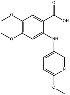 4,5-Dimethoxy-2-[(6-methoxy-3-pyridinyl)amino]benzoic acid 구조식 이미지