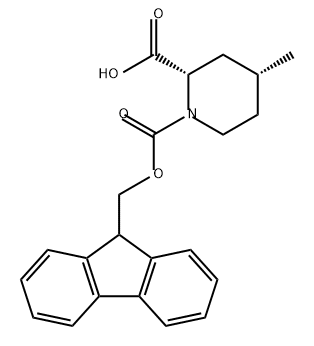 1,2-Piperidinedicarboxylic acid, 4-methyl-, 1-(9H-fluoren-9-ylmethyl) ester, (2S,4R)- Structure