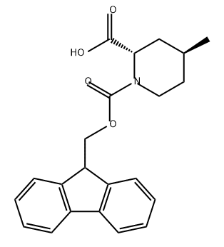 1,2-Piperidinedicarboxylic acid, 4-methyl-, 1-(9H-fluoren-9-ylmethyl) ester, (2S,4S)- Structure