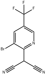 2-[3-Bromo-5-(trifluoromethyl)-2-pyridinyl]propanedinitrile 구조식 이미지