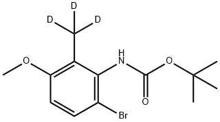 1,1-Dimethylethyl N-[6-bromo-3-methoxy-2-(methyl-d3)phenyl]carbamate Structure