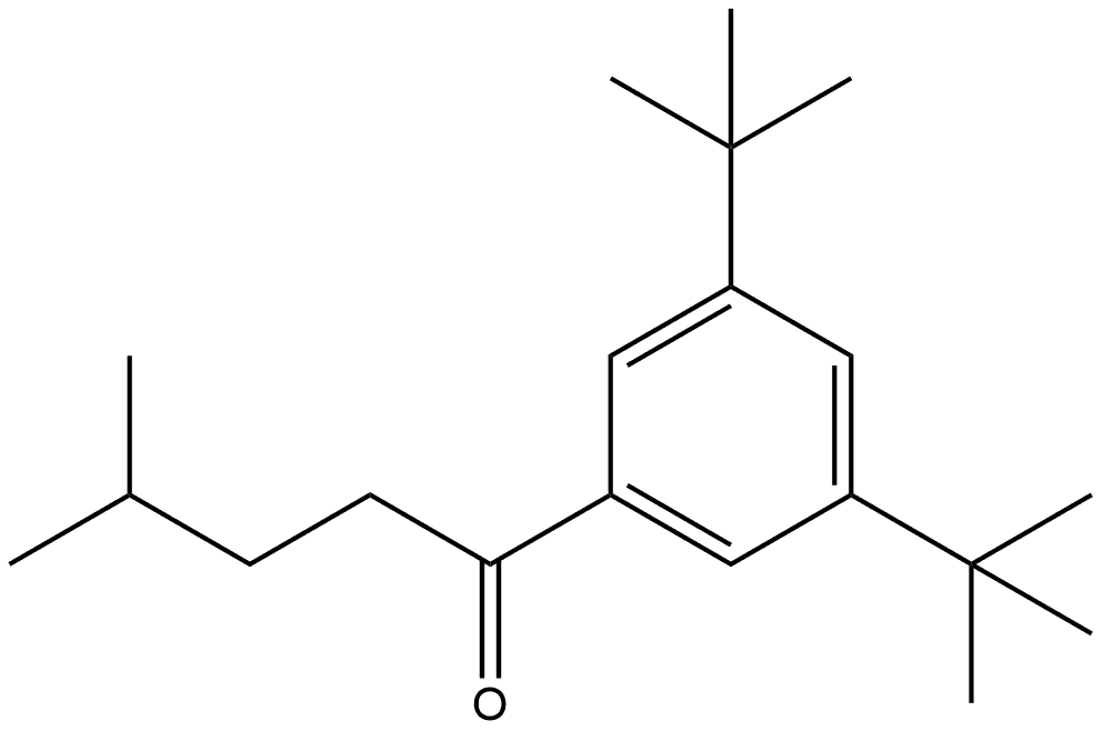 1-[3,5-Bis(1,1-dimethylethyl)phenyl]-4-methyl-1-pentanone Structure