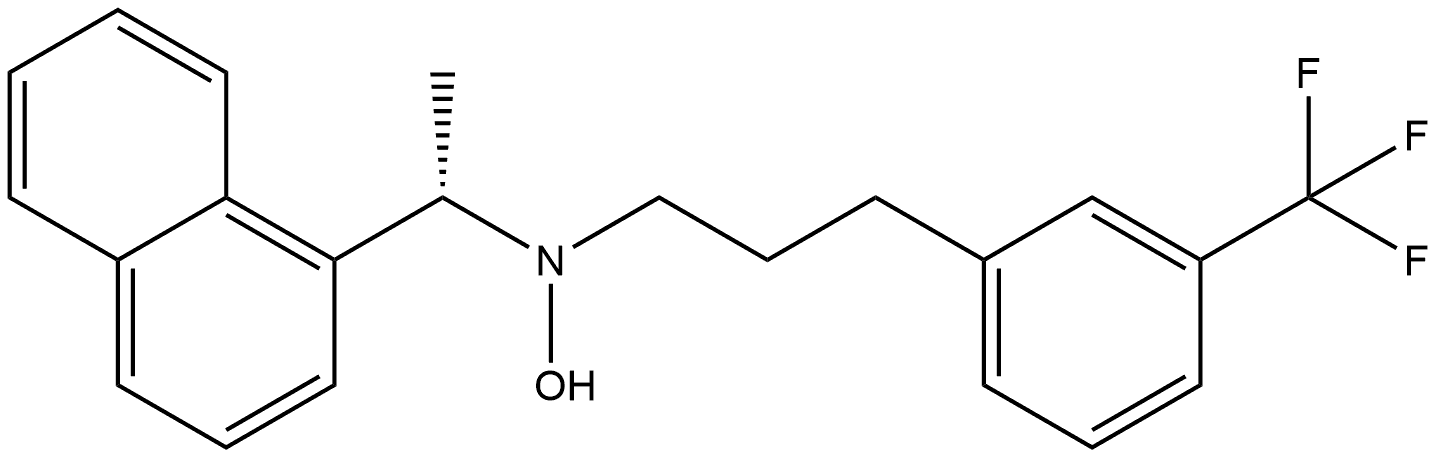 1-Naphthalenemethanamine, N-hydroxy-α-methyl-N-[3-[3-(trifluoromethyl)phenyl]propyl]-, (αS)- Structure