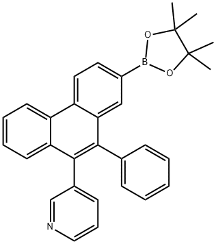 Pyridine, 3-[10-phenyl-2-(4,4,5,5-tetramethyl-1,3,2-dioxaborolan-2-yl)-9-phenanthrenyl]- Structure