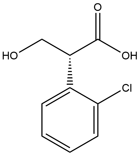 Benzeneacetic acid, 2-chloro-α-(hydroxymethyl)-, (αR)- 구조식 이미지