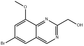 2-Quinazolinemethanol, 6-bromo-8-methoxy- Structure